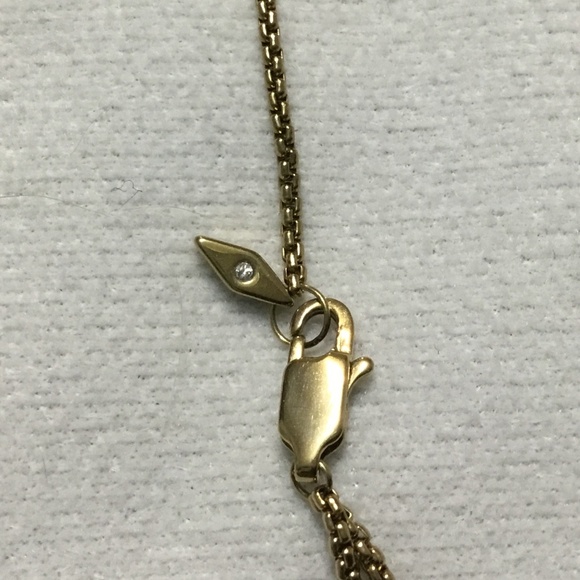 Fossil Gold Toned Layered Necklace NWOT - Picture 3 of 3